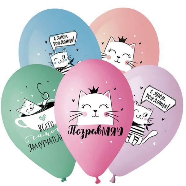 Кошечка с Днем рождения30 см