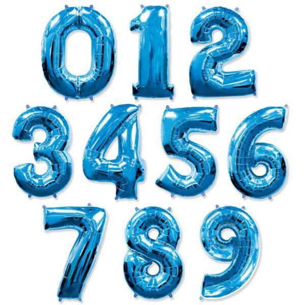 Цифра, Синий, 102см, От 0 до 9, 1 шт.