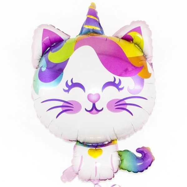 Котенок радужный Единорог, 91 см